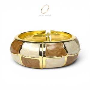 Best Selling Luxury Fashion Jewelry Gold Plated Vintage Cuff <b>Bracelet</b> Acrylic Stainless Steel <b>Adjustable</b> Bangle for Women Gifts - Product Image 2