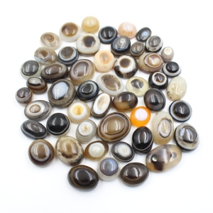 Natural Sulemani Eye Agate Oval Cut Banded Cabochon 20-40mm Wholesale Loose Gemstone for Jewelry Making Aqeeq - Product Image 1