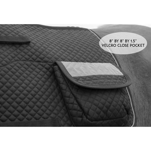 Jumping <b>Quilted</b> Horse Saddle Pad With Silver Trim Microfiber Fabric Equestrian Riding Pad Equestrian Equipment Manufacturer - Product Image 5