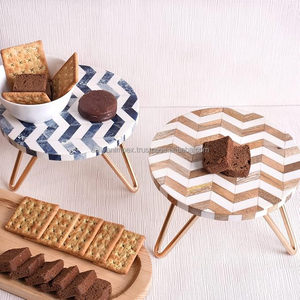 Economical Vintage Cake Stand Durable Resin-Coated Tray Epoxy Outdoor Events Stylish Ins-inspired <b>Dessert</b> Display Food Business - Product Image 4