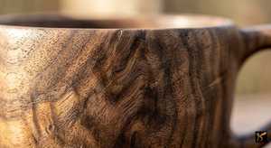 Wooden Latte Mug Artisan Crafted Drinking Cup Premium Wood Beverage Mug for Coffee Lovers and Cafes <b>Bar</b> <b>Tool</b> - Product Image 3