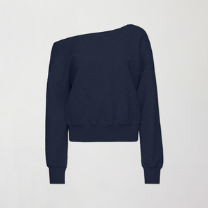 Women Stylish <b>Off</b> <b>Shoulder</b> Sweat Shirt Cozy <b>Long</b> <b>Sleeve</b> Pullover Cotton Blend Casual Loose Winter Fashion <b>Top</b> Private Label - Product Image 1