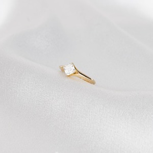 แหวนเพชรทรงแอสเชอร์ 0.80 กะรัต เพชรเลี้ยงในห้องปฏิบัติการ ตัวเรือนทองคำขาว 14K ประดับเพชรเม็ดเดี่ยวทรงเข็มทิศ สำหรับผู้หญิง เครื่องประดับชั้นดี - Product Image 1