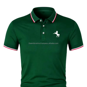 T-shirt de polo de golf de haute qualité pour hommes sur mesure avec logo chemises en coton blanc à col en V à séchage rapide, polos pour hommes - Product Image 1