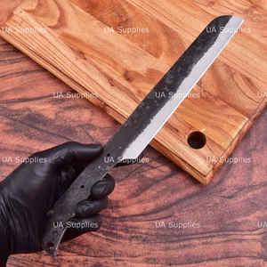 Cuchillo de caza de acero 1095 forjado a mano con hoja completa de punta caída, mango personalizado semiterminado, para fabricación de cuchillos DIY, OEM/ODM - Product Image 5