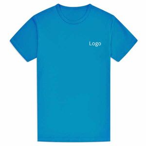 Camisetas Personalizadas al por Mayor, de Punto con Patrón Sólido, 100% Algodón de Alta Calidad, Estilo Urbano, Manga Corta, Transpirables, para Hombre - Product Image 5