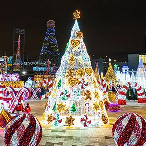 إضاءة LED كبيرة للخارج بتصميم عيد الميلاد، أضواء زخرفية ملونة للمهرجانات - Product Image 3