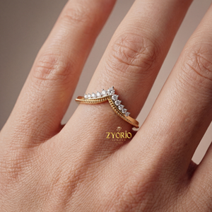 Vintage 925 Silver Matte Finish Milgrain Lab Grown Diamond Curved Wedding Band Crown <b>Stacking</b> <b>Ring</b> for Engagement Anniversary - Product Image 4