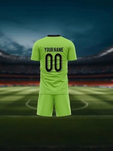 Conjunto de dos piezas de camiseta de manga corta y pantalones cortos personalizados, conjunto de camiseta de fútbol, fábrica de ropa, personalización disponible.F10 - Product Image 4