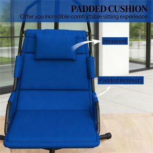 Hamaca Colgante Azul Oscuro para Uso en Patio - Product Image 2