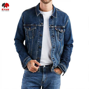 Chaqueta Vaquera Personalizada de Primera Calidad Ryan Pro Gear para Hombre, Cierre de Botones, Acolchada, de Secado Rápido, Cuello Camisero - Product Image 1