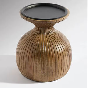 Porte-bougie décoratif pour salon, support à bougie en bois - Product Image 1