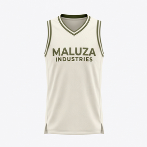 เสื้อบาสเก็ตบอล Maluza แบบสั่งทำพิเศษสำหรับทุกเพศ ระบายอากาศได้ดี ผลิตจากผ้าตาข่าย เหมาะสำหรับกีฬา เสื้อกล้ามออกกำลังกาย แบบซับลิเมชั่น สำหรับทีมสโมสร ชุดฝึกซ้อม - Product Image 1