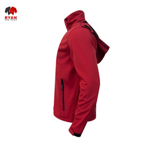แจ็คเก็ตซอฟต์เชลล์ดีไซน์พิเศษสำหรับผู้ชาย ยี่ห้อ Ryan Pro Gear ปิดซิป พร้อมโลโก้แบบกำหนดเอง สวมใส่สบายๆ - Product Image 3