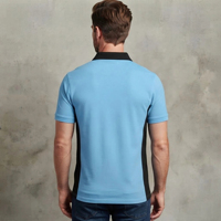 Polo homme grande taille respirant de qualité supérieure, impression logo personnalisée, manches courtes, 2 couleurs, 100% coton.