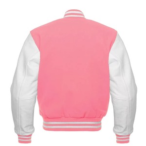 Men's Black Varsity Jacket Orange PU Leather Sleeves Turn-down Collar <b>Covered</b> <b>Button</b> Closure Front OEM Service Casual Autumn - Product Image 4
