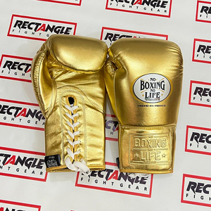 Guantes de Boxeo Dorados de la Mejor Calidad, Sin Boxeo No Hay Vida, con Logotipo Personalizado, Guantes de Entrenamiento de Boxeo, Guantes de Boxeo con Cordones para Combate - Product Image 1
