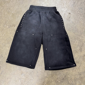 Shorts amples et surdimensionnés pour hommes, style streetwear, longs shorts de survêtement avec poches et cordon de serrage - Product Image 2