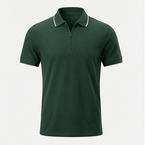 Polo à col zippé tendance pour homme – Nouvelle collection de vêtements masculins grande taille – Meilleures ventes - Product Image 1