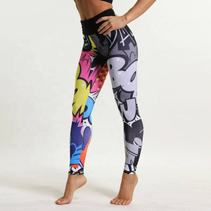 Leggings de yoga et d'entraînement 100% Coton Respirant Tricoté Haute Qualité Personnalisable avec Impression par Sublimation, Effet Ventre Plat, Logo et Taille OEM - Product Image 1