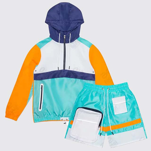 Ensemble court coupe-vent pour homme de haute qualité - Coupe régulière 100% coton, écologique, respirant, séchage rapide, été - Product Image 1