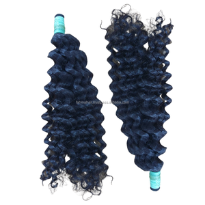 Paquetes de cabello Remy virgen crudo indonesio Natural suave rizado 100% cutícula de cabello humano alineada para extensiones de trama Genius - Product Image 3