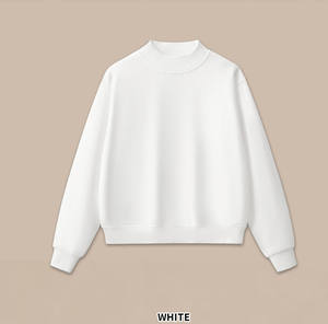 Sudadera de Forro Polar con Cuello Alto y Estampado Otoñal para Mujer, con Logotipo Frontal, de Alta Calidad, Cómoda, 400g, Poliéster/Algodón, Venta al Por Mayor - Product Image 3
