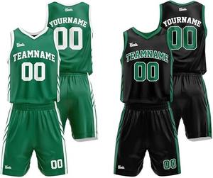 Ensemble de maillots et shorts de basket-ball personnalisés sublimés, respirants, pour l'entraînement sportif - Product Image 1