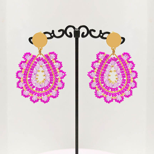 ต่างหูทำมือประดับลูกปัดคริสตัลแก้วรูปหยดน้ำจาก MD HANDICRAFTS - Product Image 5