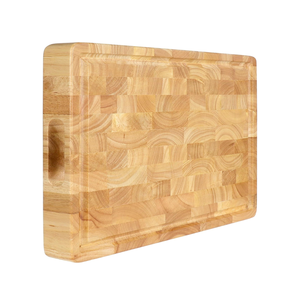 Planche à découper en bois extra-large et robuste avec compartiments intégrés et rainure pour les jus, idéale pour la découpe et le hachage (vente en gros) - Product Image 4