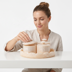 High Demanded Heatable Resin <b>Jar</b> Set <b>for</b> Kitchen Organization Table Serving Display Handcrafted Modern Luxury Design Best Price - Product Image 1
