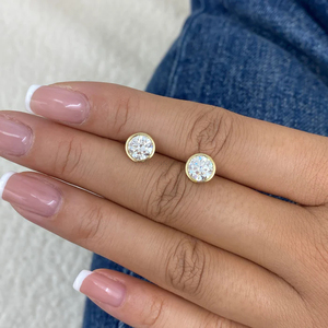 Pendientes de Diamantes Cultivados en Laboratorio de Alta Calidad, Oro Blanco de 10k, Joyería Minimalista para Mujer, Certificados por IGI, Accesorios de Novia Éticos - Product Image 2
