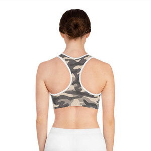 Soutien-gorge de sport camouflage haute qualité pour femme grande taille, avec boucle dorsale, pour gym et yoga, bretelles réglables, effet push-up, vêtements de sport pour femmes - Product Image 4