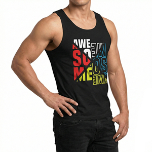 Débardeur Homme Imprimé Numérique Sans Manches, Style Décontracté Streetwear, Gilet Musculaire Personnalisé, T-shirt de Sport Tendance, Vente en Gros - Product Image 4