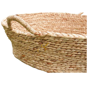 Panier extra large en jacinthe d'eau tressé à la main : rangement pour linge et couvertures - Product Image 1