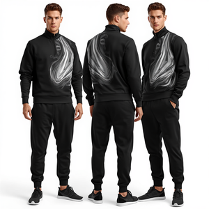 Chándal Premium para Hombre con Cierre de Cremallera de un Cuarto, con Diseño Artístico Inspirado en Velocity y Construcción de Lujo para Ropa Deportiva Urbana - Product Image 3