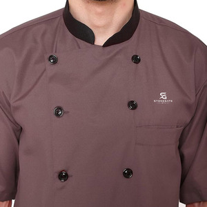 Chaqueta de Chef a Medida con Manga Corta para Equipos Profesionales de Hostelería, Venta al Por Mayor de Fábrica 2026 - Product Image 2