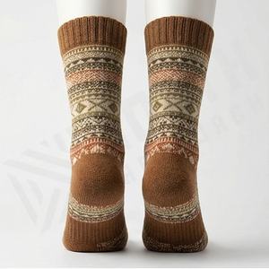 Women Wool <b>Socks</b> Thick Knit Vintage Winter Warm Cozy Crew Thermal <b>Soft</b> Breathable Casual Daily Wear Comfort Fit Customized Color - Product Image 2