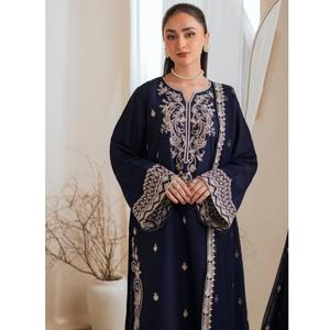 Salwar Kameez en Soie de Haute Qualité pour Femme Musulmane, Style Modeste et Formel, Toutes Saisons, Infroissable, Séchage Rapide, pour Fêtes, Mariages, Diwali, Aïd - Product Image 4