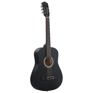 Chitarra Acustica Rotonda da 38 Pollici con Finitura Nera Opaca, Include Plettri, Corde, Capotasto, Custodia, Accordatore e Tracolla - Product Image 3