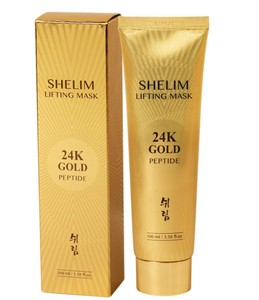 SHELIM Crema Mascarilla Facial Lifting y Exfoliante con Péptidos de Oro 24K 100ml Antienvejecimiento para Mujeres, Todo Tipo de Piel - Product Image 1