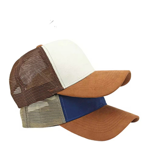 Wholesale Custom Embroidery Baseball Trucker <b>Hats</b> 5-Panel Mesh Suede Fashion Fishing Hip Hop Distressed Blank - Product Image 2