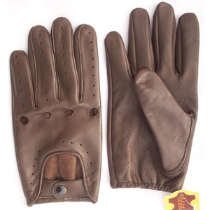 Premium Quality New Style Goat Skin Leather Sporty Touchscreen Breathable Driving Gloves for Spring/Summer USA - Product Image 1