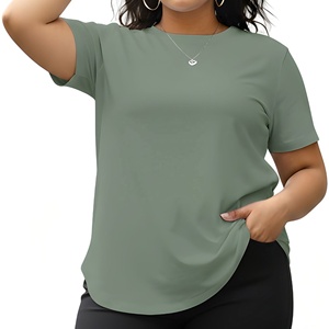 New Trending Ladies Custom Short Sleeve Solid Pattern T-Shirt oversizedCasual Style 100% Cotton Low Price women t-shirt 2026 - Product Image 3