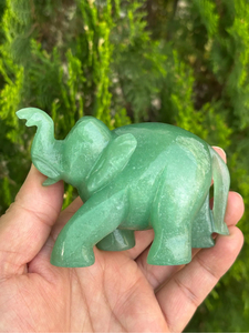 Hand Carved Green Aventurine <b>Elephant</b> Figurine Natural Crystal Decor OEM ODM Wholesale Supplier Environmentally Friendly Feng - Product Image 4