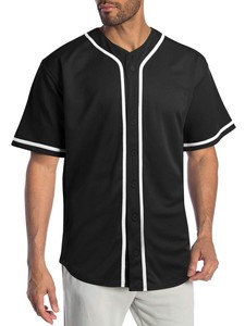 Mens Front Closure Baseball Style Jersey Short Sleeve Casual <b>Athletic</b> Outfit Street Ready Daily Wear Top - Product Image 3