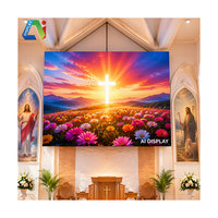 Layar LED Sudut Pandang Lebar Video Wall LED P1.2/P1.25/P1.53/P1.86/P2/P2.5 7680Hz 800cd/m² Kecerahan Tinggi 4K Ringan