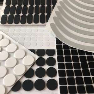 FQ FQ-F210 Pieds/Plaquettes en silicone auto-adhésifs noirs, entretoises antidérapantes, amortisseurs de vibrations, surface souple, découpe à la demande, OEM/ODM - Product Image 4