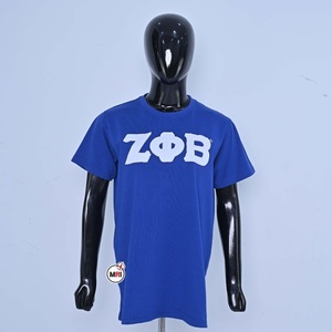 เสื้อยืด Zeta Phi Beta ลายทางปักลายฉลุ  ชุดเครื่องแบบชมรม  ผ้าฝ้ายนุ่ม  ปักอย่างประณีต สวมใส่สบาย  ขนาดพอดีตัว - Product Image 5