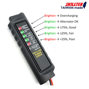 Testeur de batterie de véhicule professionnel 12V 24V, analyseur de charge de batterie automobile robuste pour l'entretien des voitures, camions et embarcations - Product Image 3